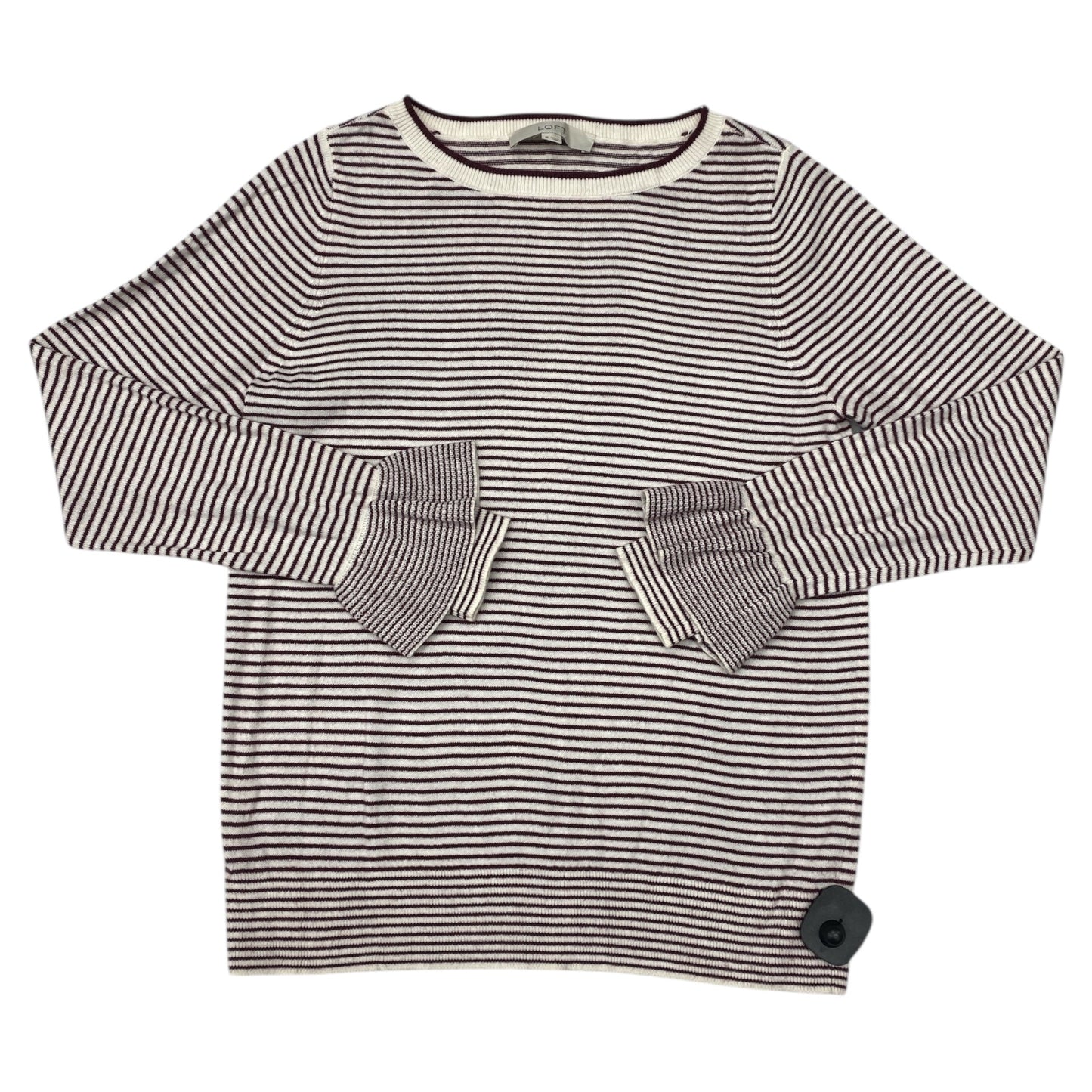 Sweater By Loft In Purple & White, Size:M
