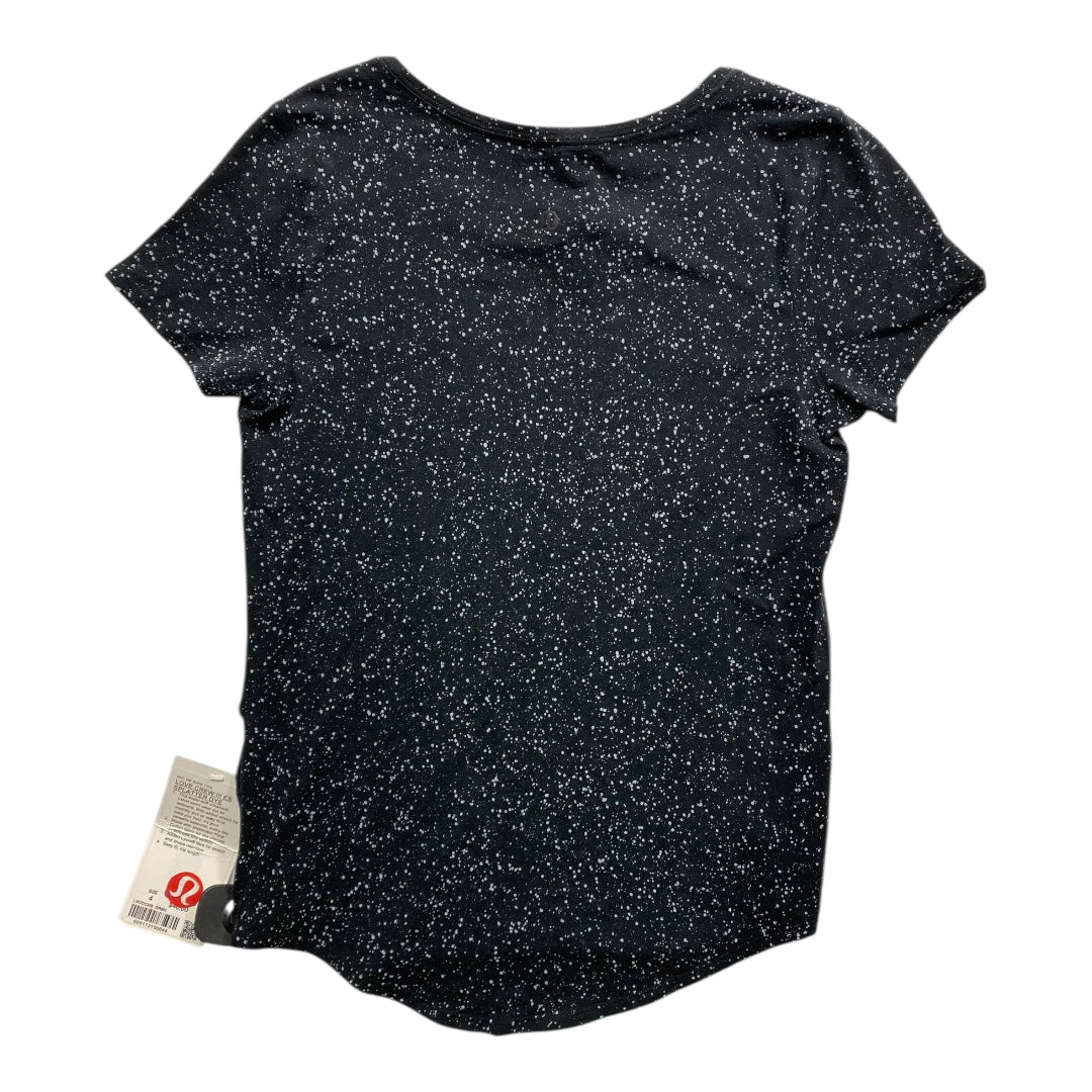 Athletic Top Ss By Lululemon In Black, Size:4