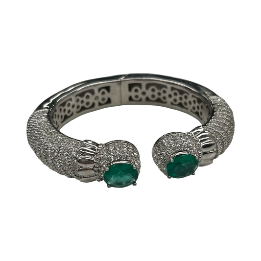 Bracelet Cuff By Cmc In Green & Silver