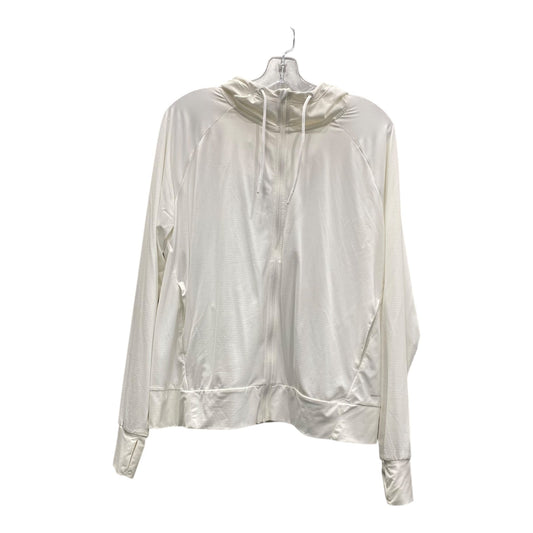Athletic Jacket By Mondetta In White, Size:L