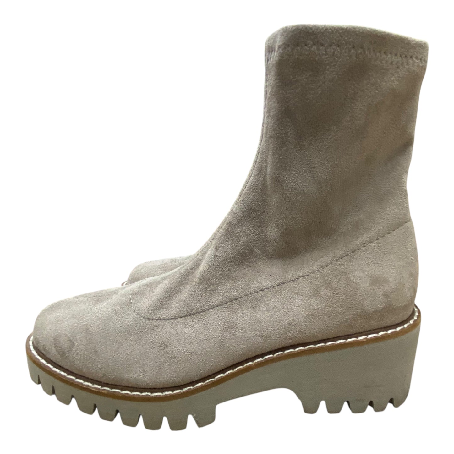 Boots Ankle Heels By Coconuts In Taupe, Size:6