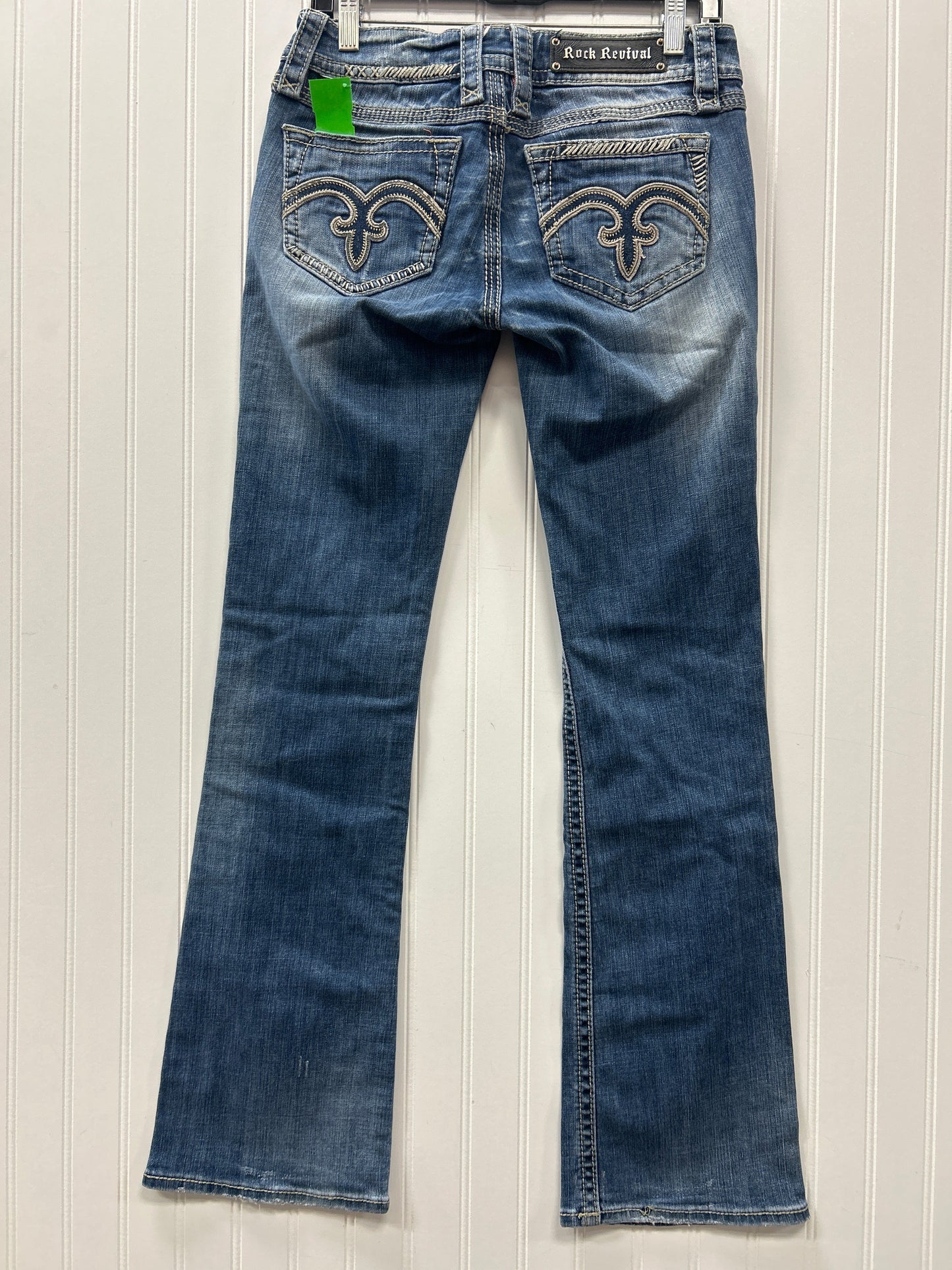 Jeans Straight By Rock Revival In Blue Denim, Size:6