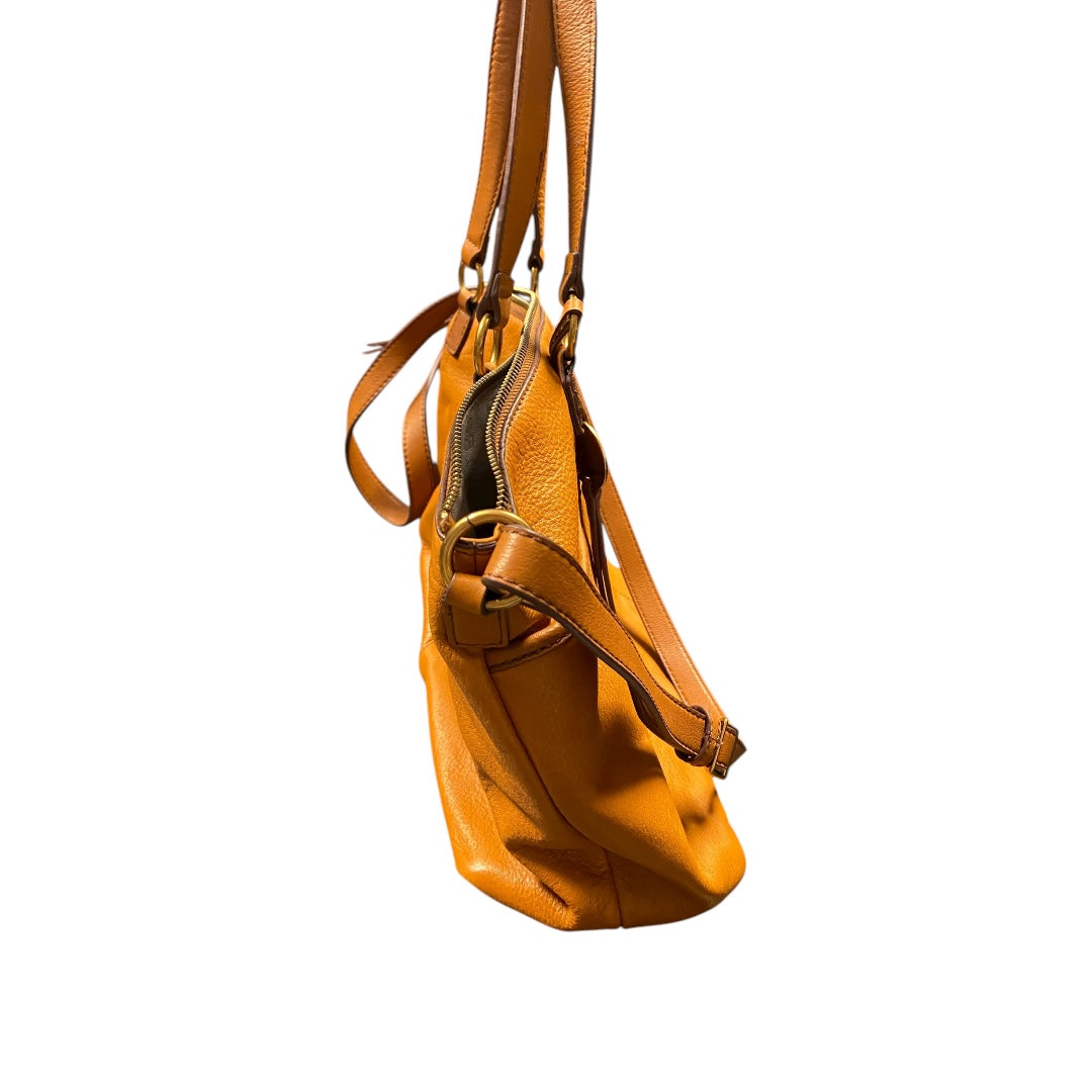 Handbag Leather By Margot In Brown, Size:Medium