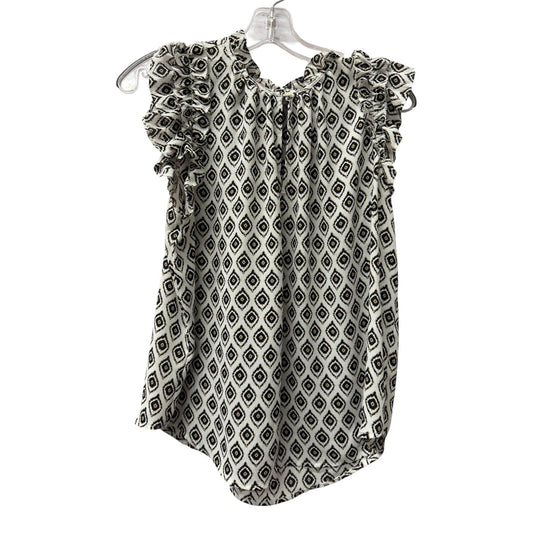 Top Ss By Loft In Black & Cream, Size:M