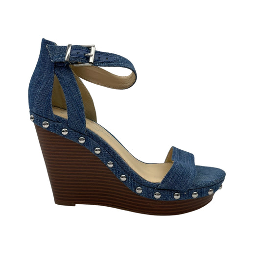 BLUE SANDALS HEELS WEDGE by JESSICA SIMPSON Size:8