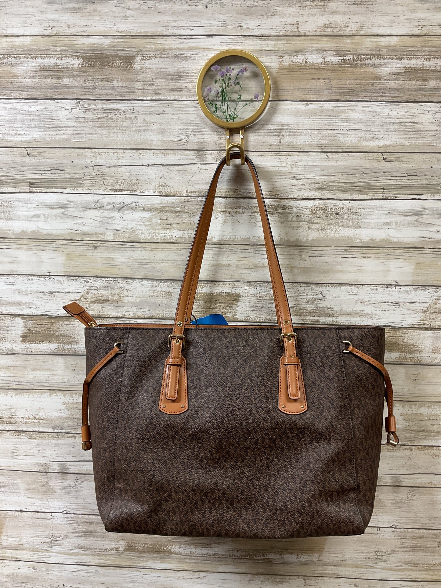 Tote Designer By Michael Kors In Brown, Size:Medium