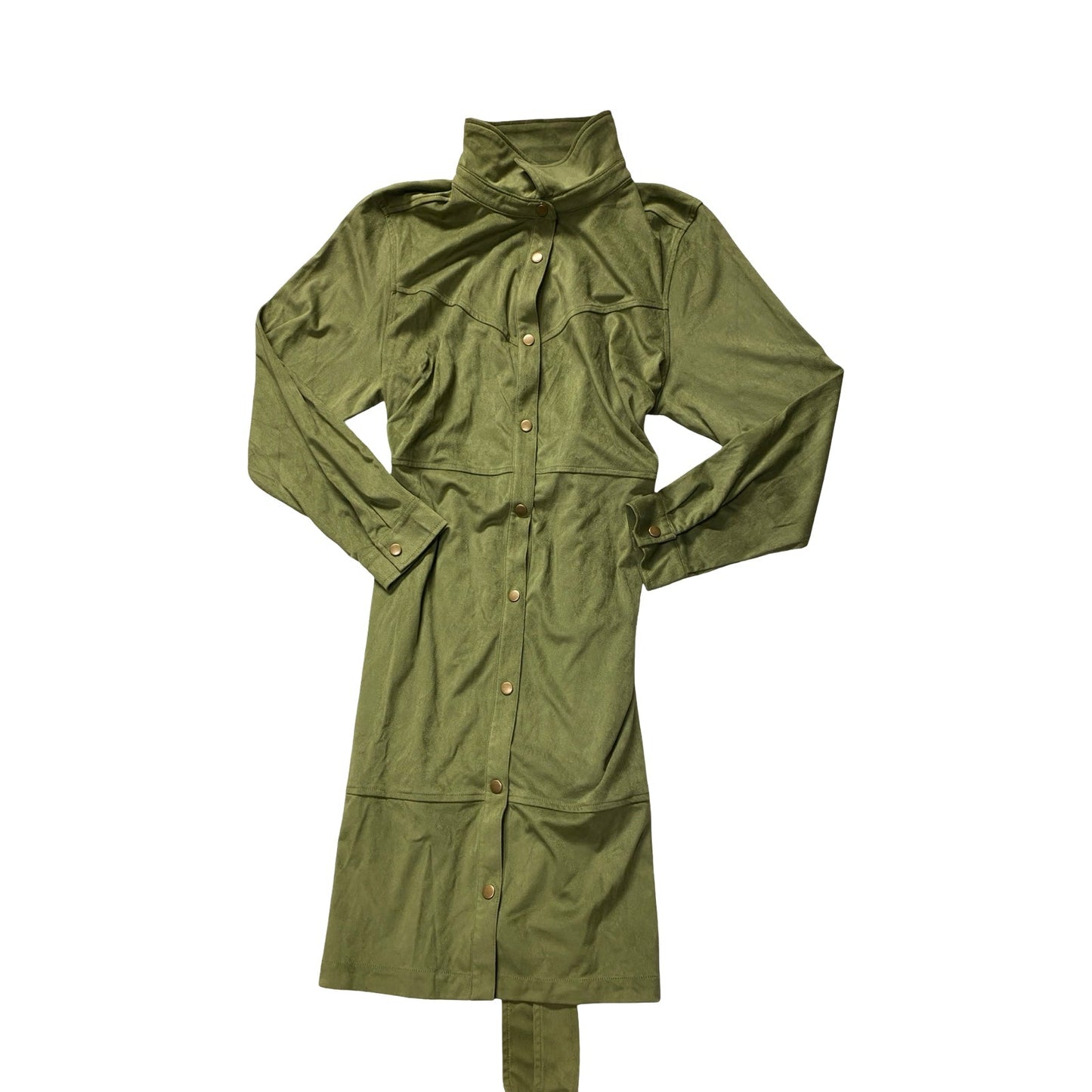 Dress Casual Midi By Cmc In Green, Size:1X