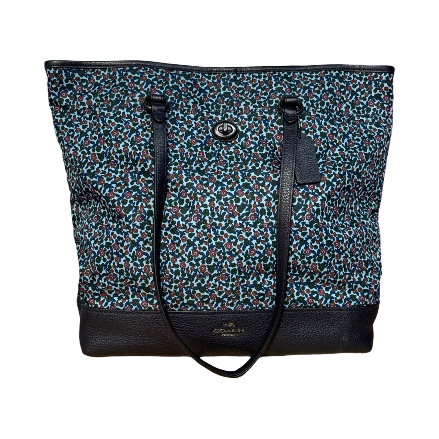 NWT Blue & Black Multicolored Handbag Coach, Size Large
