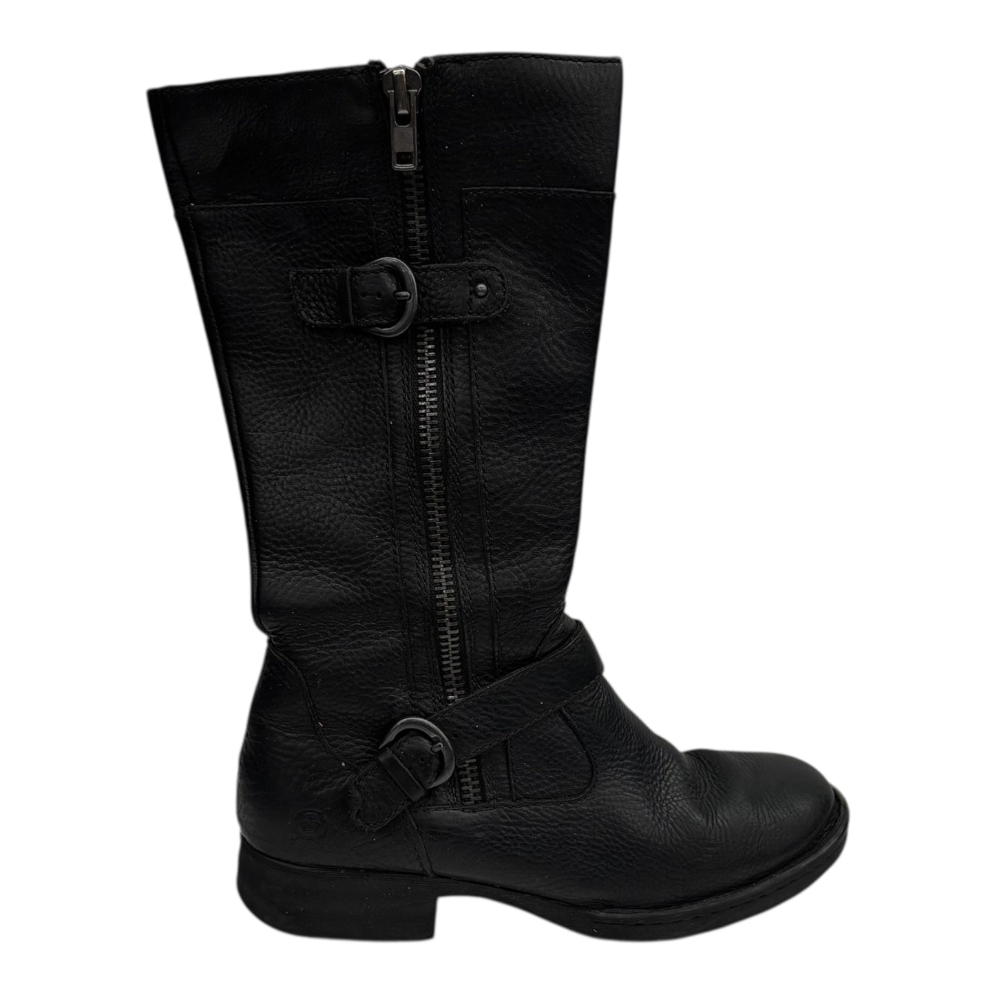 Boots Mid-Calf Flats By Born In Black, Size:7.5