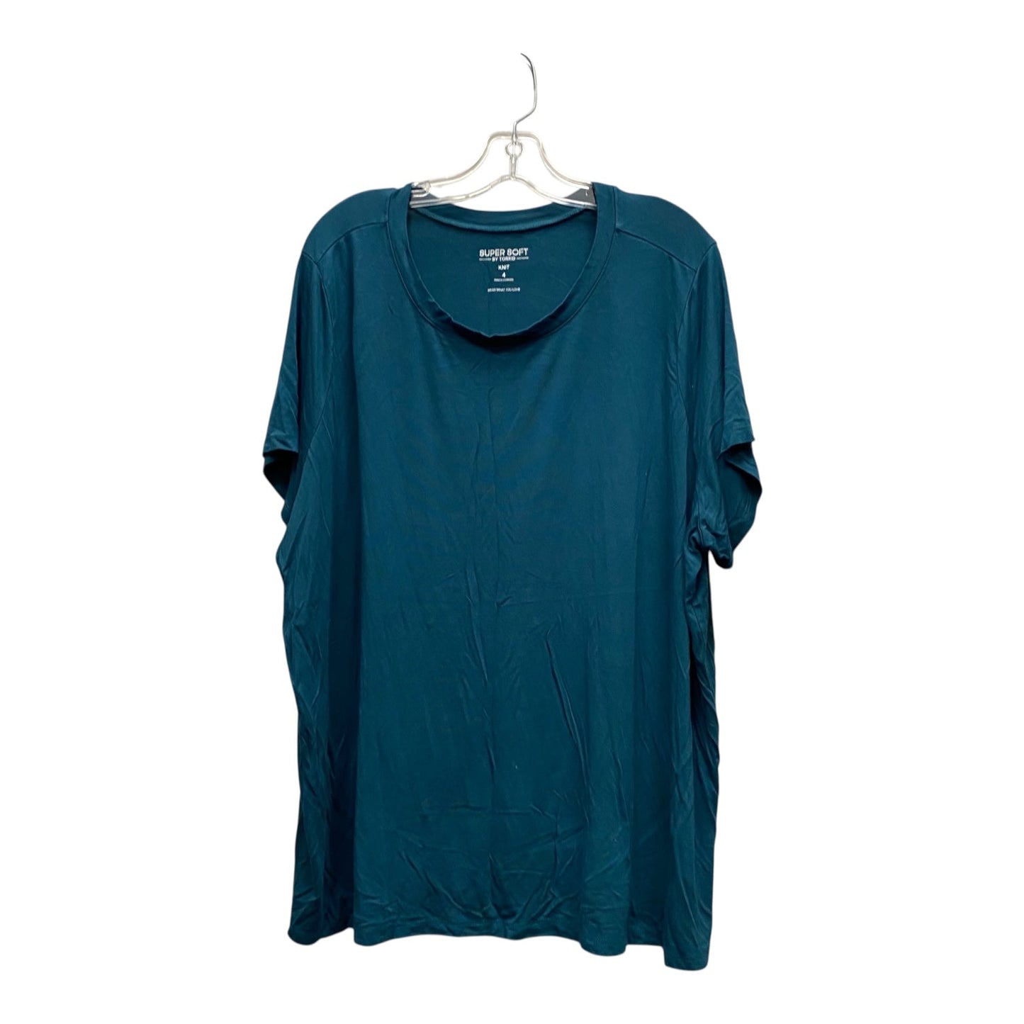Top Ss Basic By Torrid In Teal, Size:4X