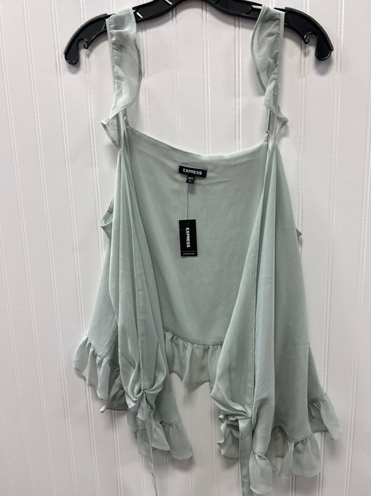 Blouse Sleeveless By Express In Aqua, Size:Xl