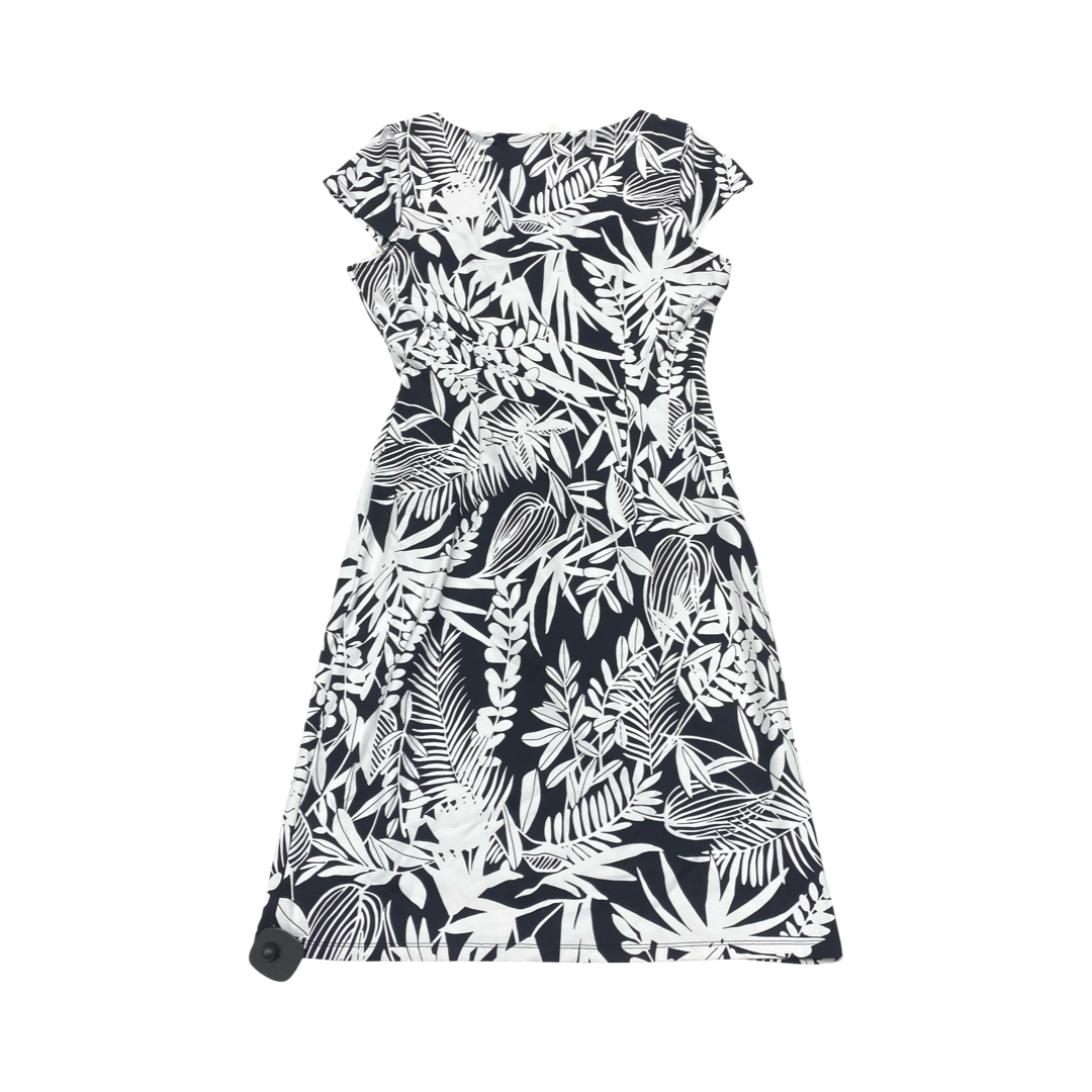 Dress Casual Midi By Talbots In Black & White, Size:S