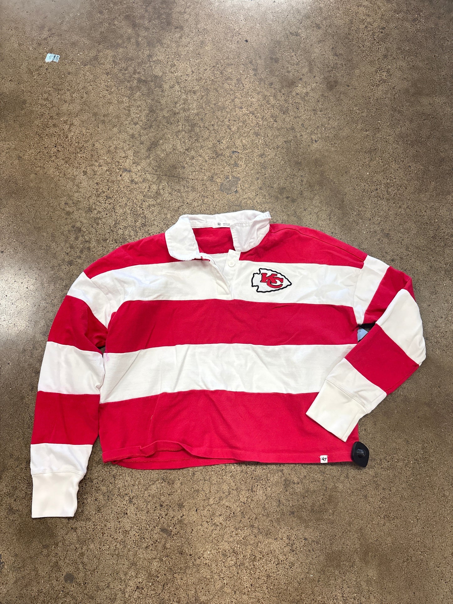 Top Ls By Clothes Mentor In Red & White, Size:M