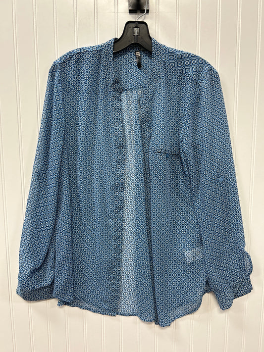 Blouse Ls By Kut In Blue, Size:M