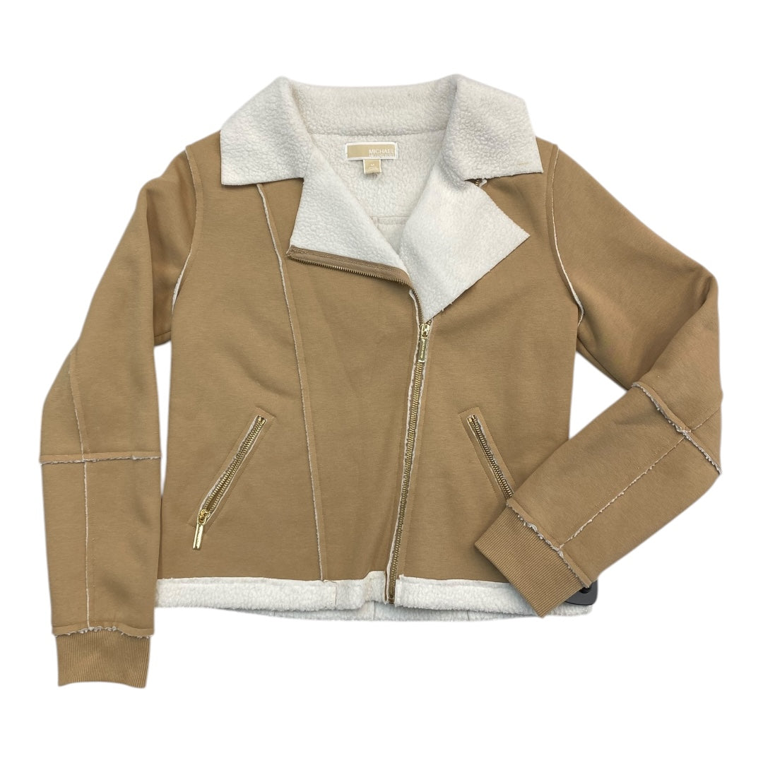 Coat Faux Fur & Sherpa By Michael By Michael Kors In Tan, Size:M