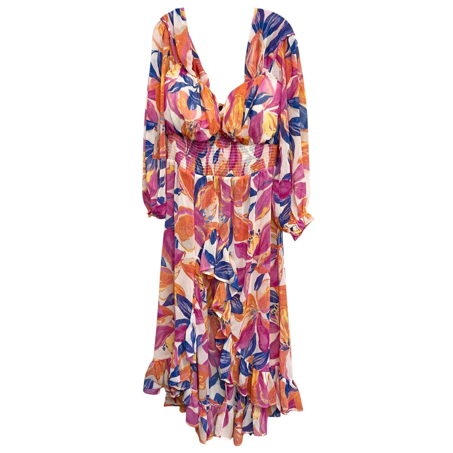 Coverup Casual Midi By Ashley Stewart In Multi, Size:Xl