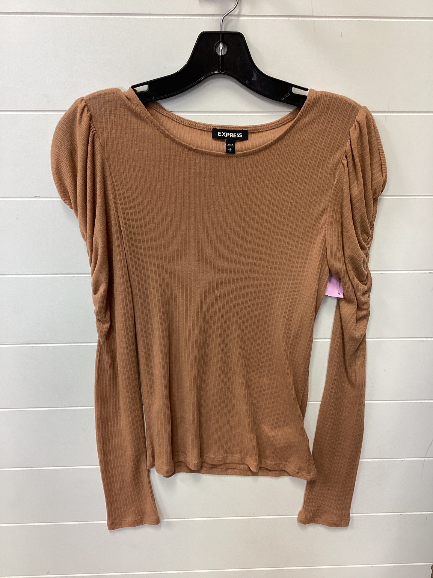 Top Ls By Express In Brown, Size:S