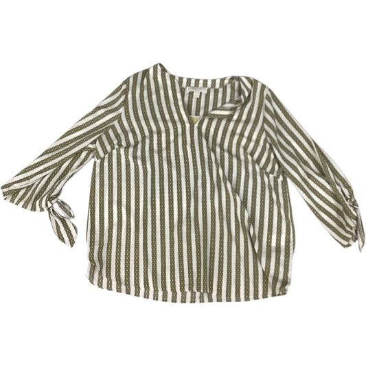 Blouse Designer By Michael Kors In Tan, Size:2X