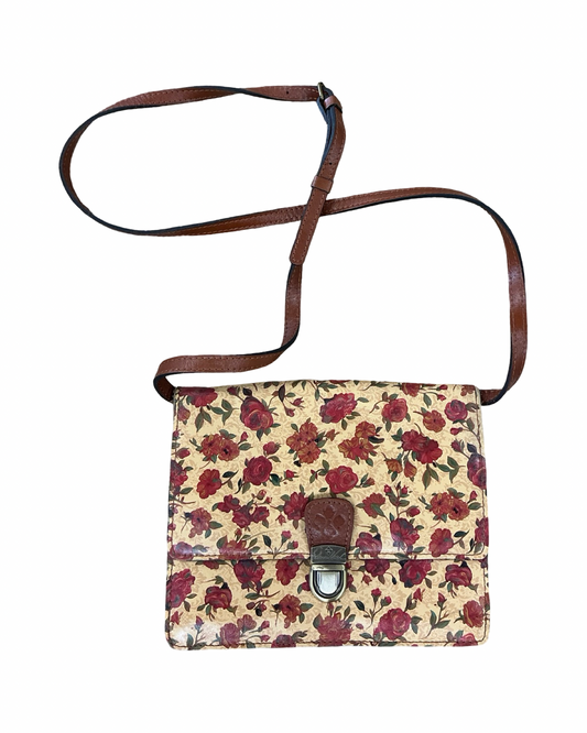 Crossbody Designer By Patricia Nash In Brown & Orange, Size:Small