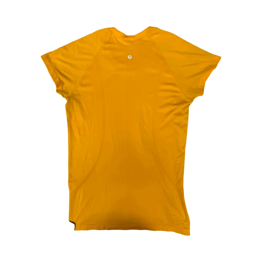 Athletic Top Ss By Lululemon In Orange, Size:10