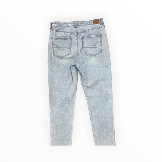 Jeans Straight By American Eagle In Blue Denim, Size:12L