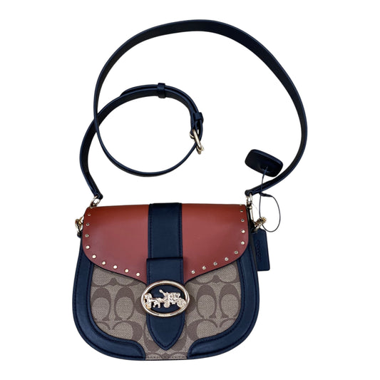 Handbag Designer By Coach In Black & Brown, Size:Small