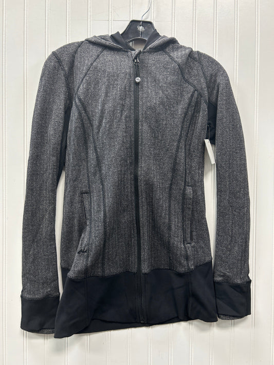Athletic Jacket By Lululemon In Grey, Size:8