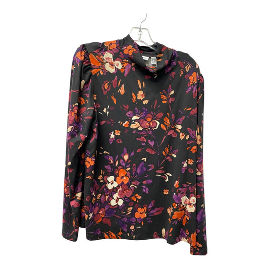 Top Ls By Susan Graver In Black & Orange, Size:L