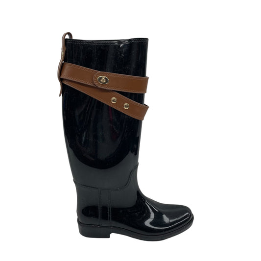 Boots Designer By Coach In Black & Brown, Size:7