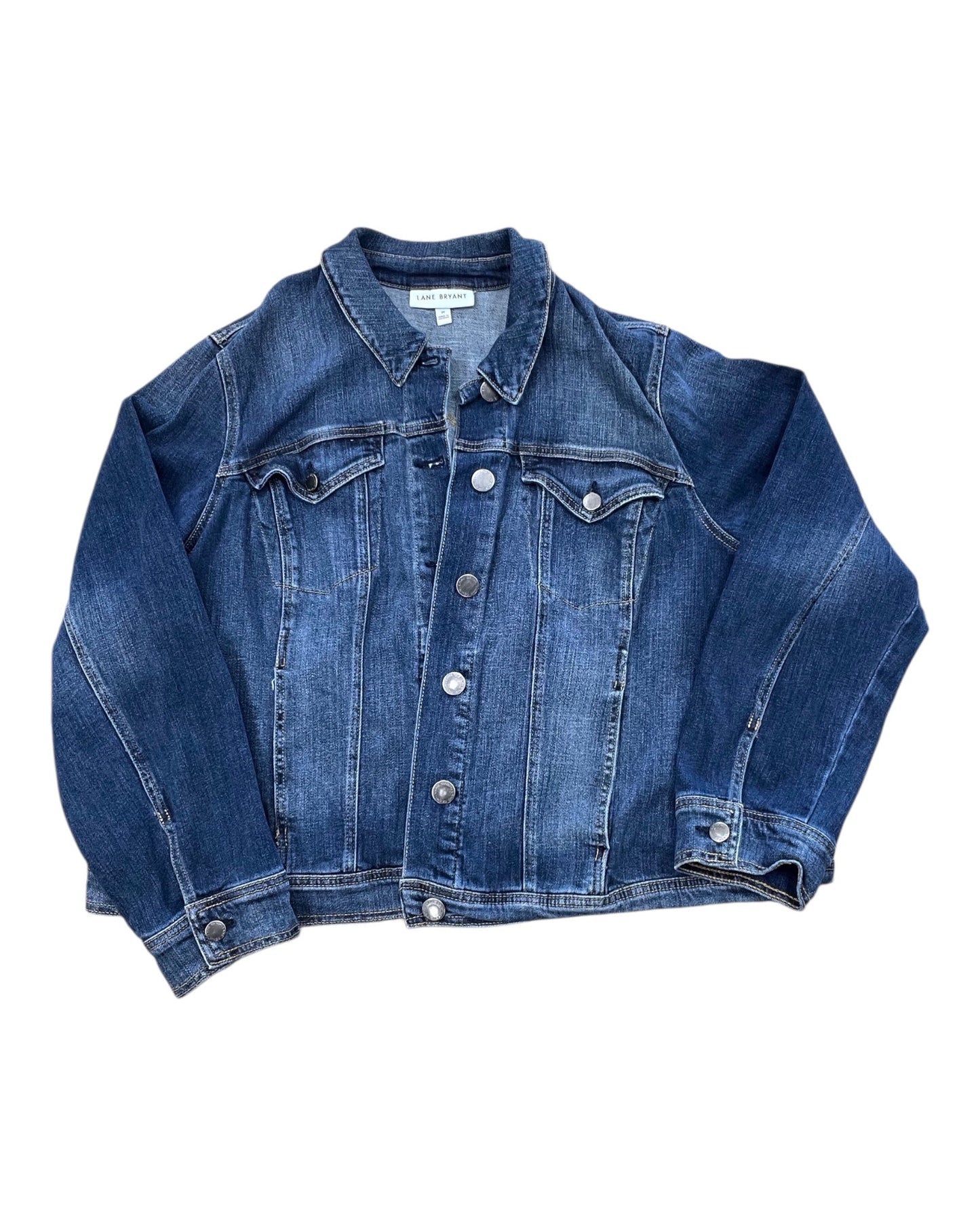 Jacket Denim By Lane Bryant In Blue Denim, Size:3X
