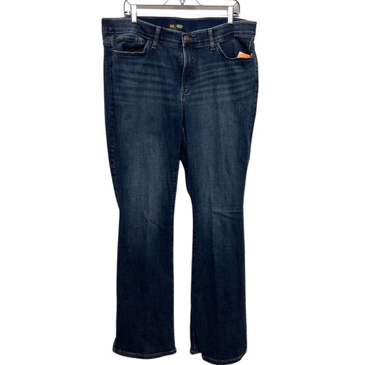 Jeans Boot Cut By Lee In Blue Denim, Size:18