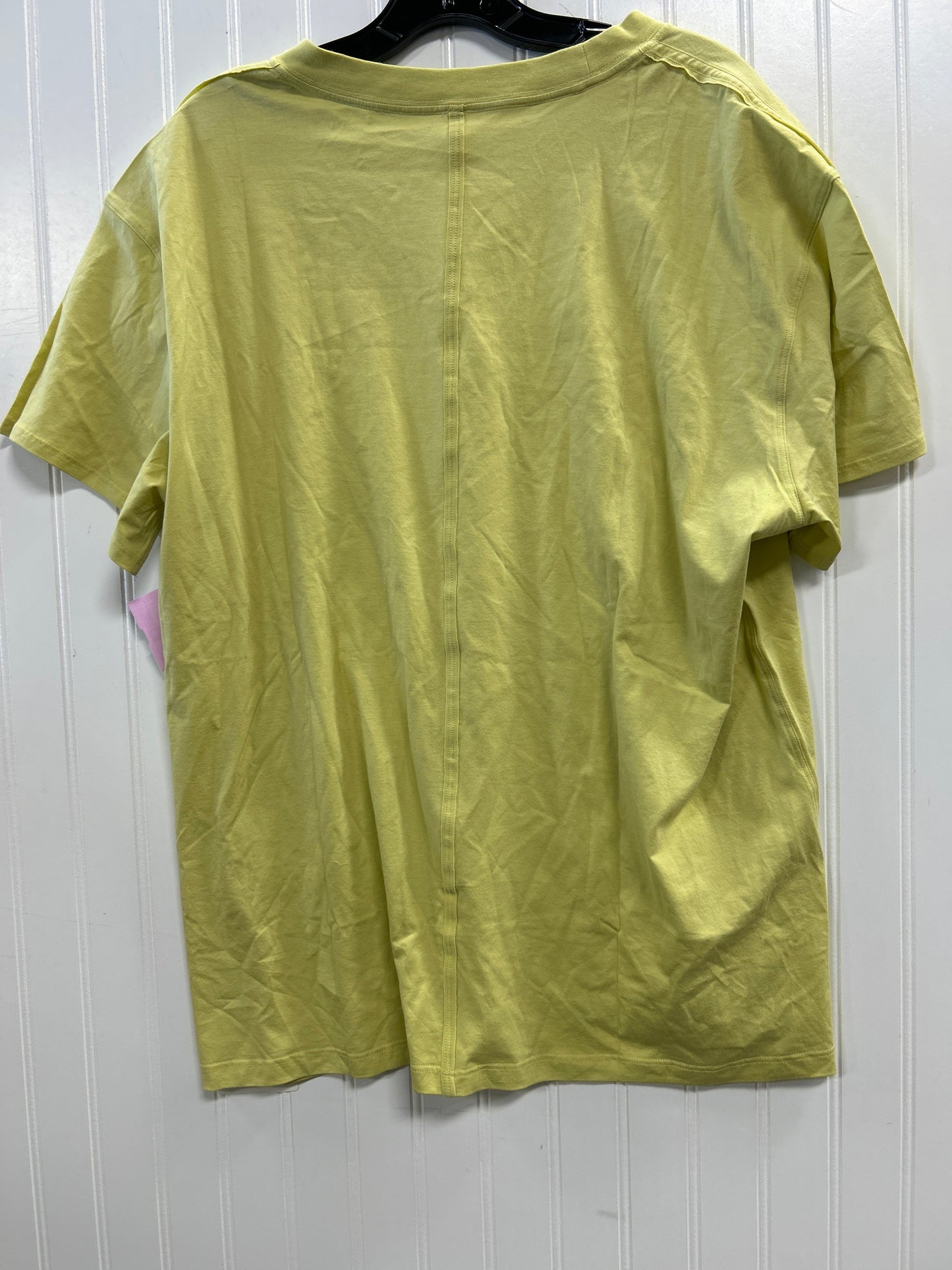 Athletic Top Ss By Lululemon In Yellow, Size:14