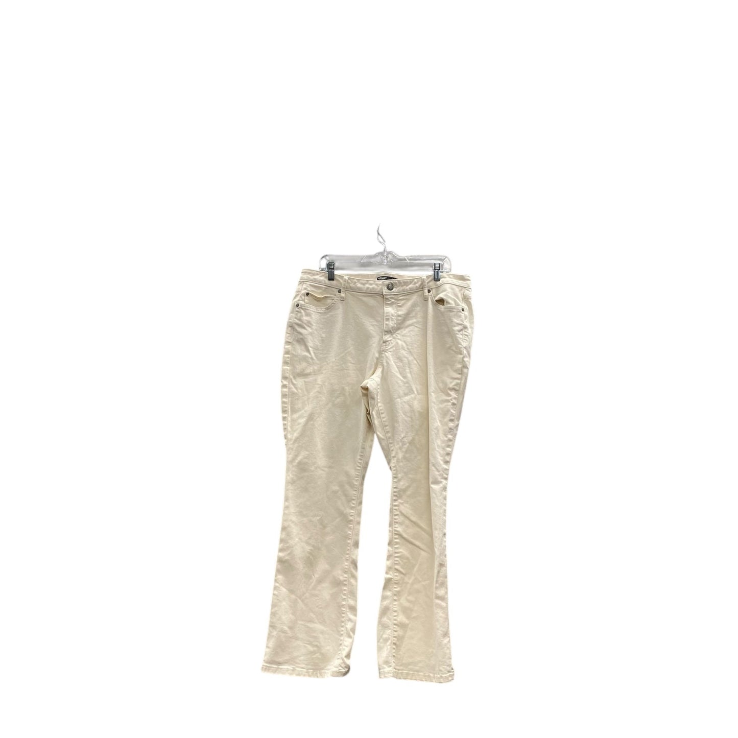 Jeans Boot Cut By Simply Vera In Cream, Size:18