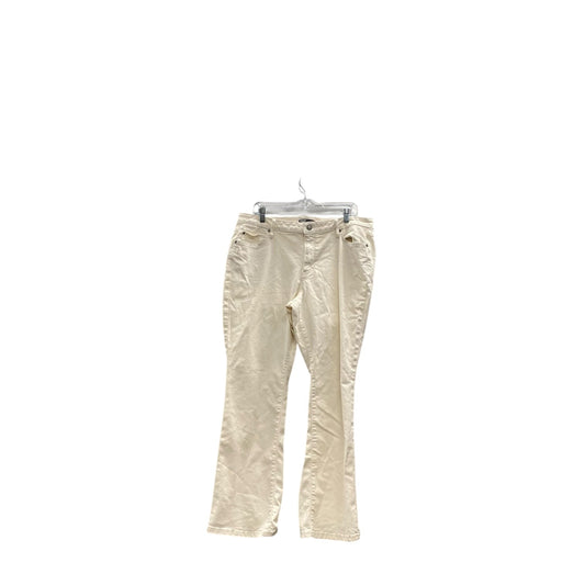 Jeans Boot Cut By Simply Vera In Cream, Size:18