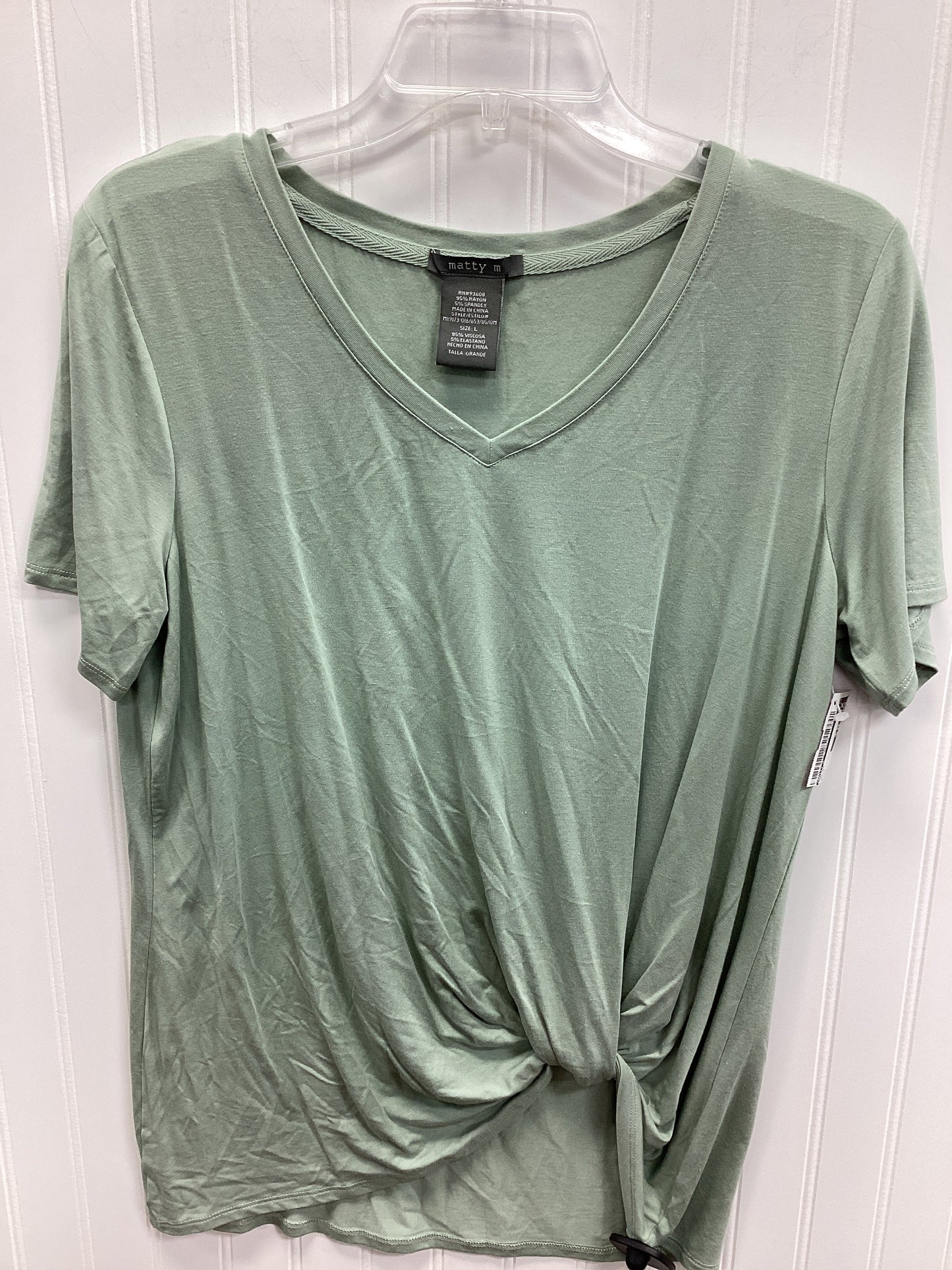 Top Ss By Matty M In Green, Size:L