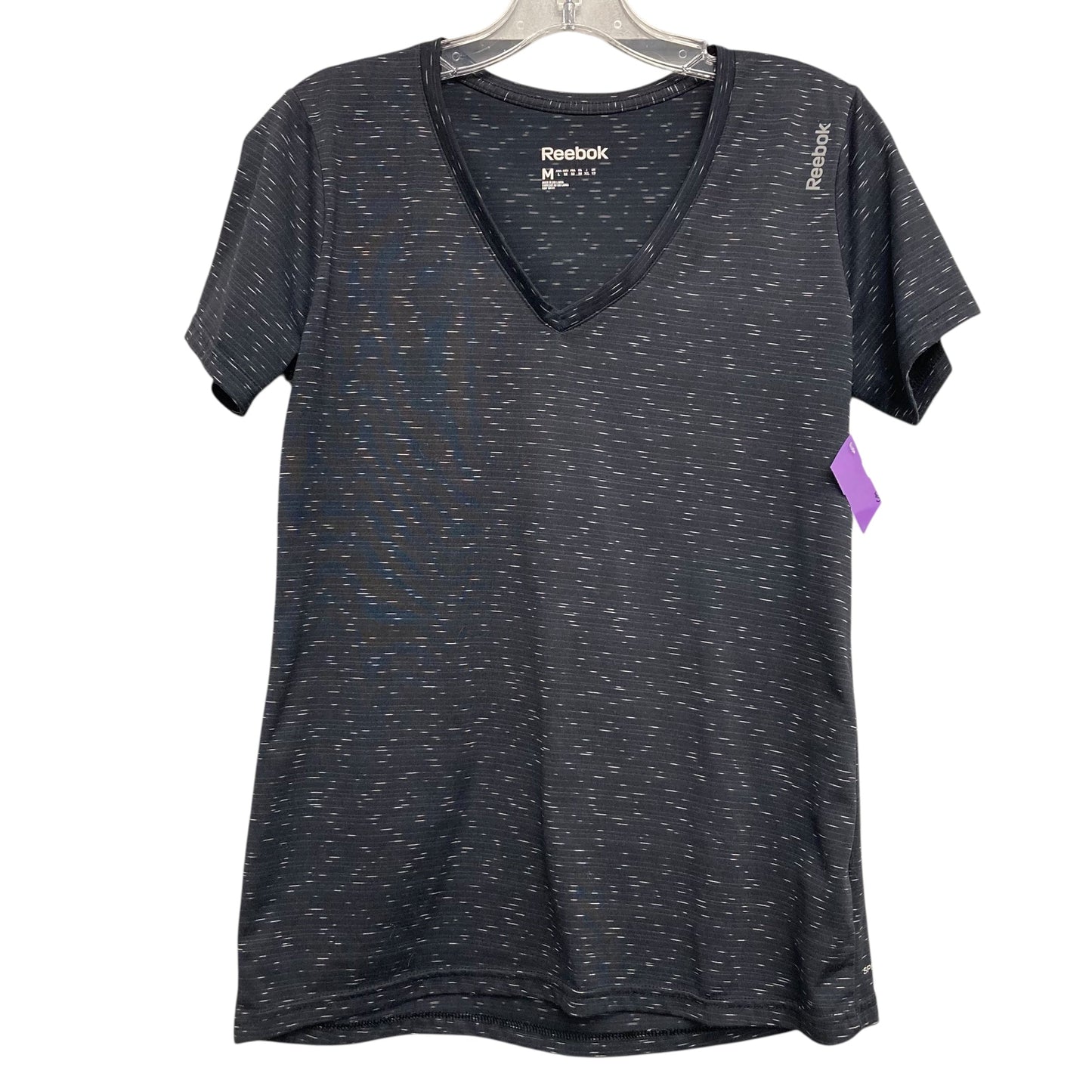 Athletic Top Ss By Reebok In Black, Size:M