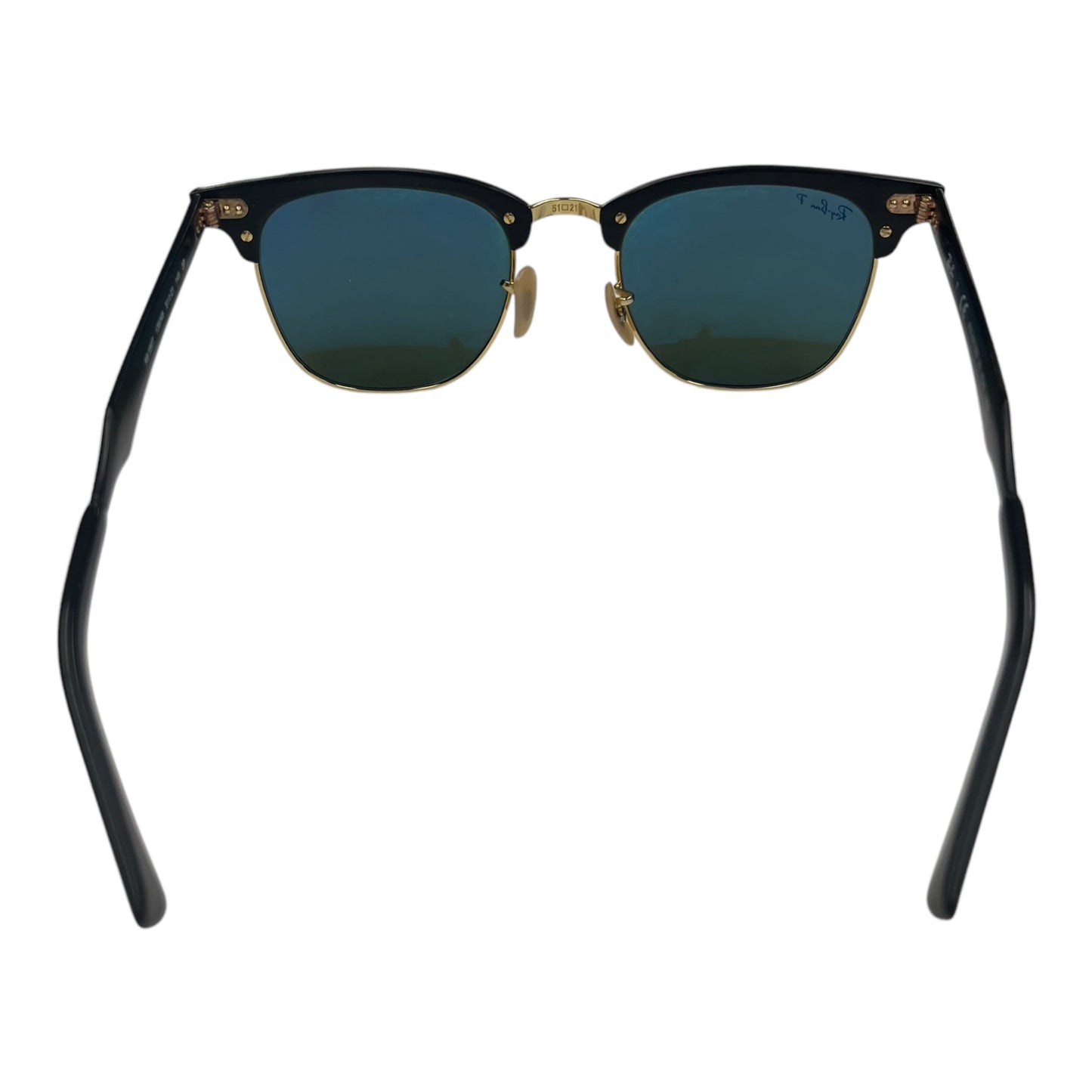 Sunglasses Designer By Ray Ban In Black & Gold