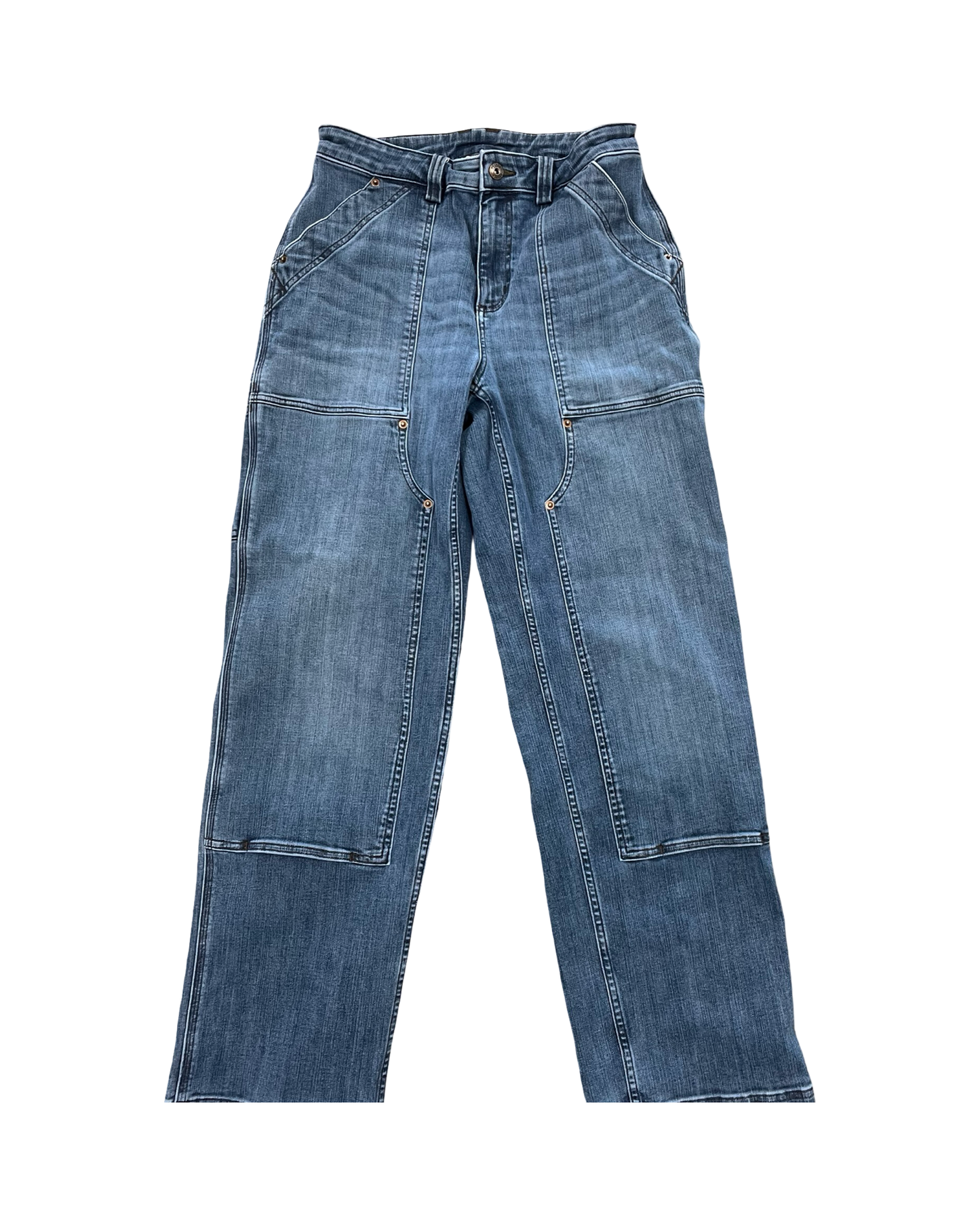Jeans Straight By Duluth Trading In Blue Denim, Size:10L