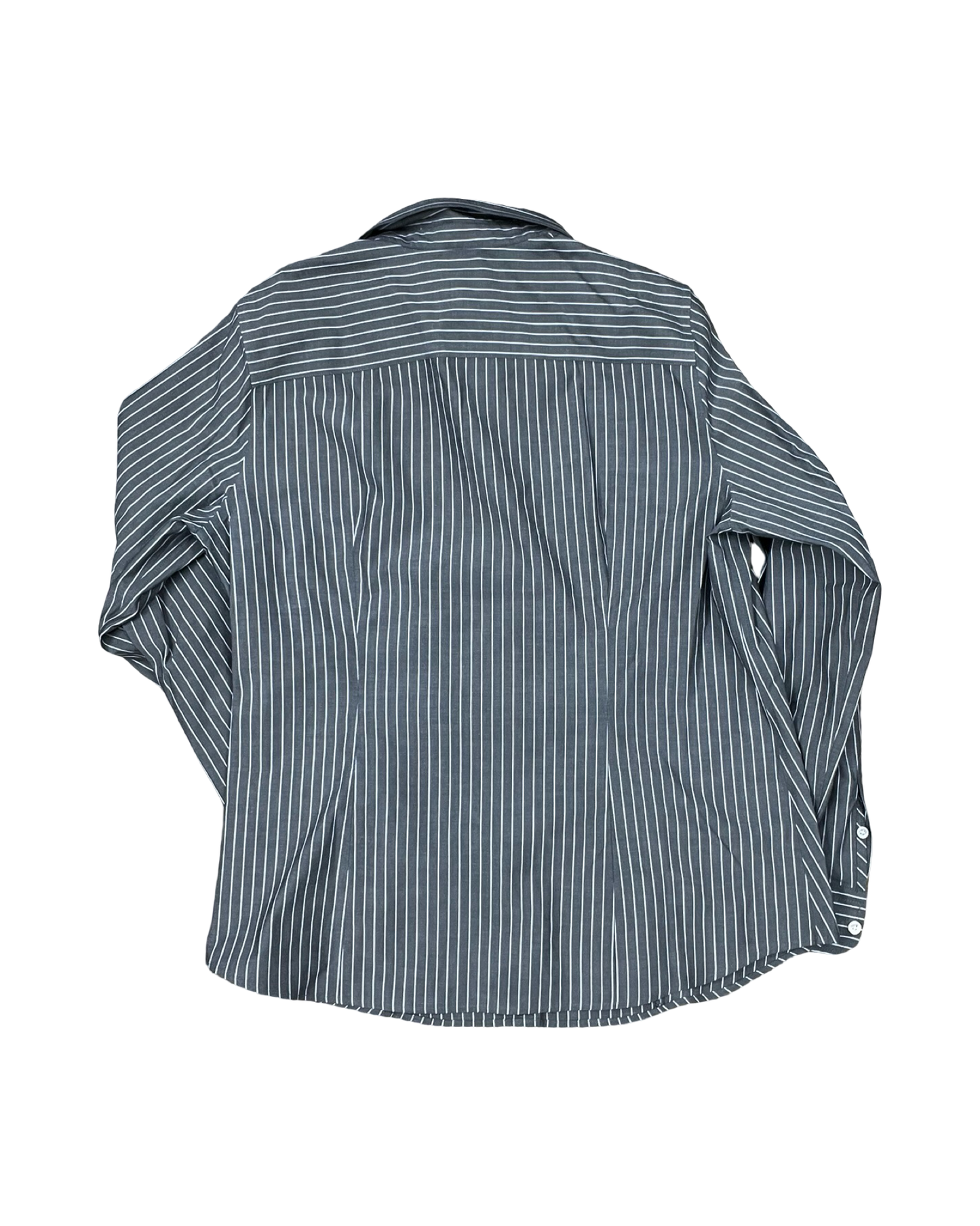 Blouse Ls By Talbots In Grey & White, Size:Lp