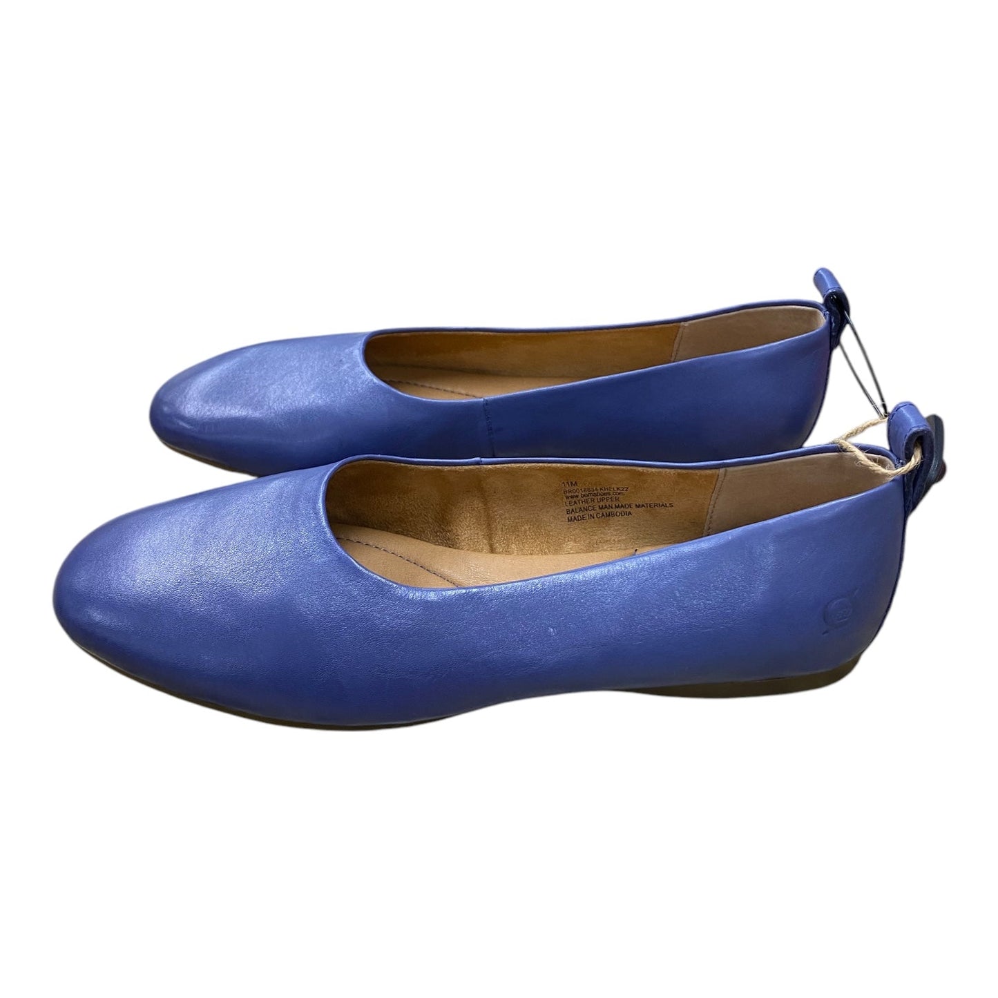 Shoes Flats By Born In Navy, Size:11