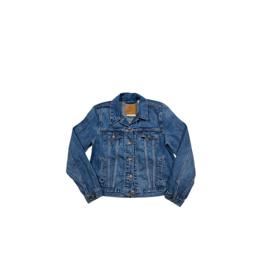 Jacket Denim By Levis In Blue Denim, Size:M