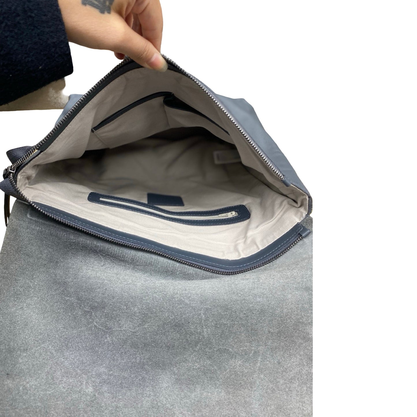 Backpack Designer By Eileen Fisher In Grey, Size:Medium