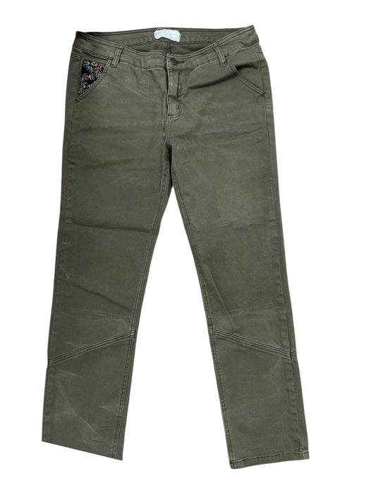 Jeans Skinny By Free People In Green Denim, Size:10