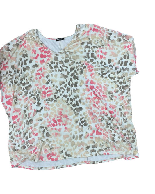 Top Ss By Heimish Usa In Cream & Pink, Size:3X