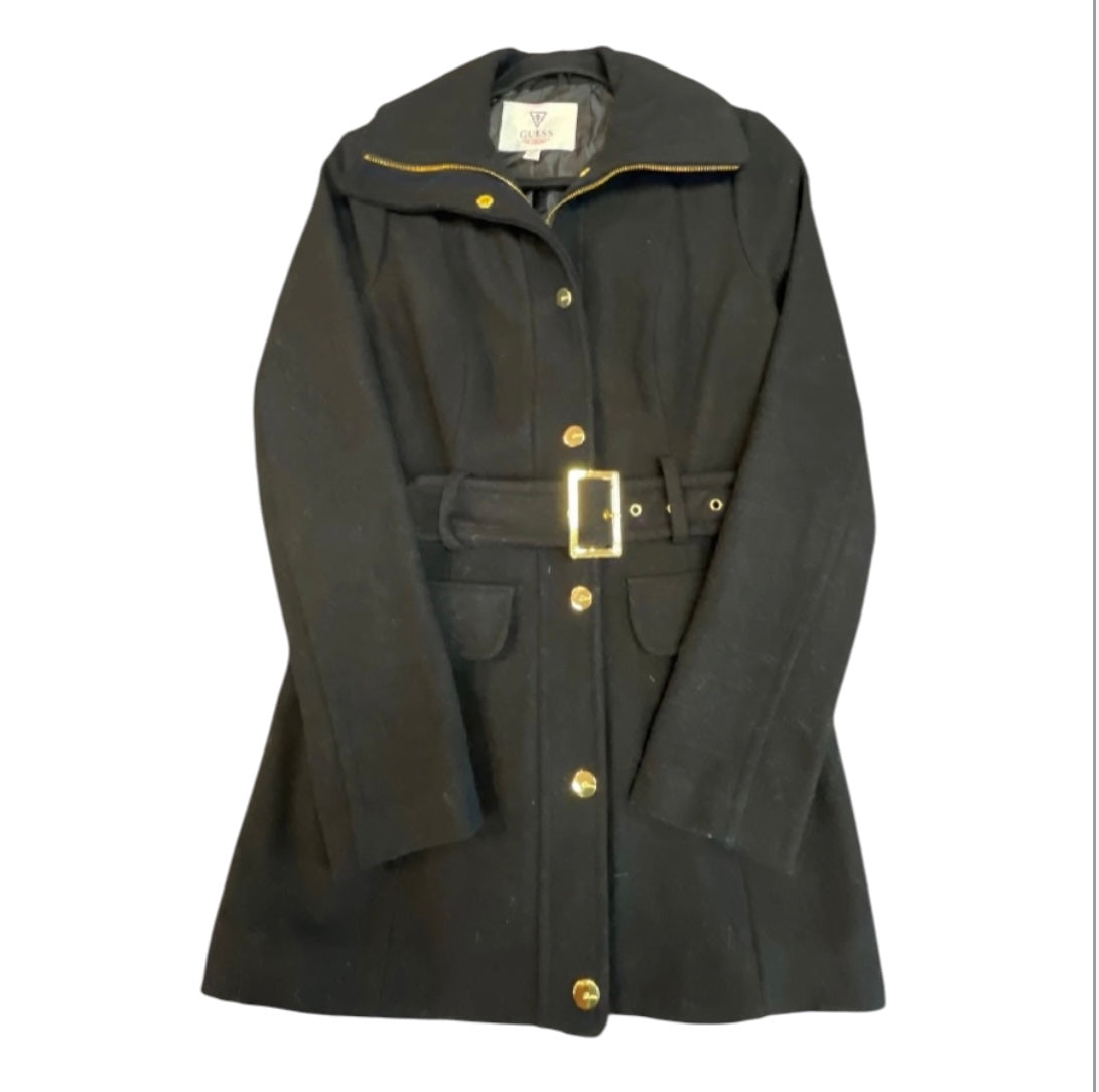 Coat Peacoat By Guess In Black, Size: Xs