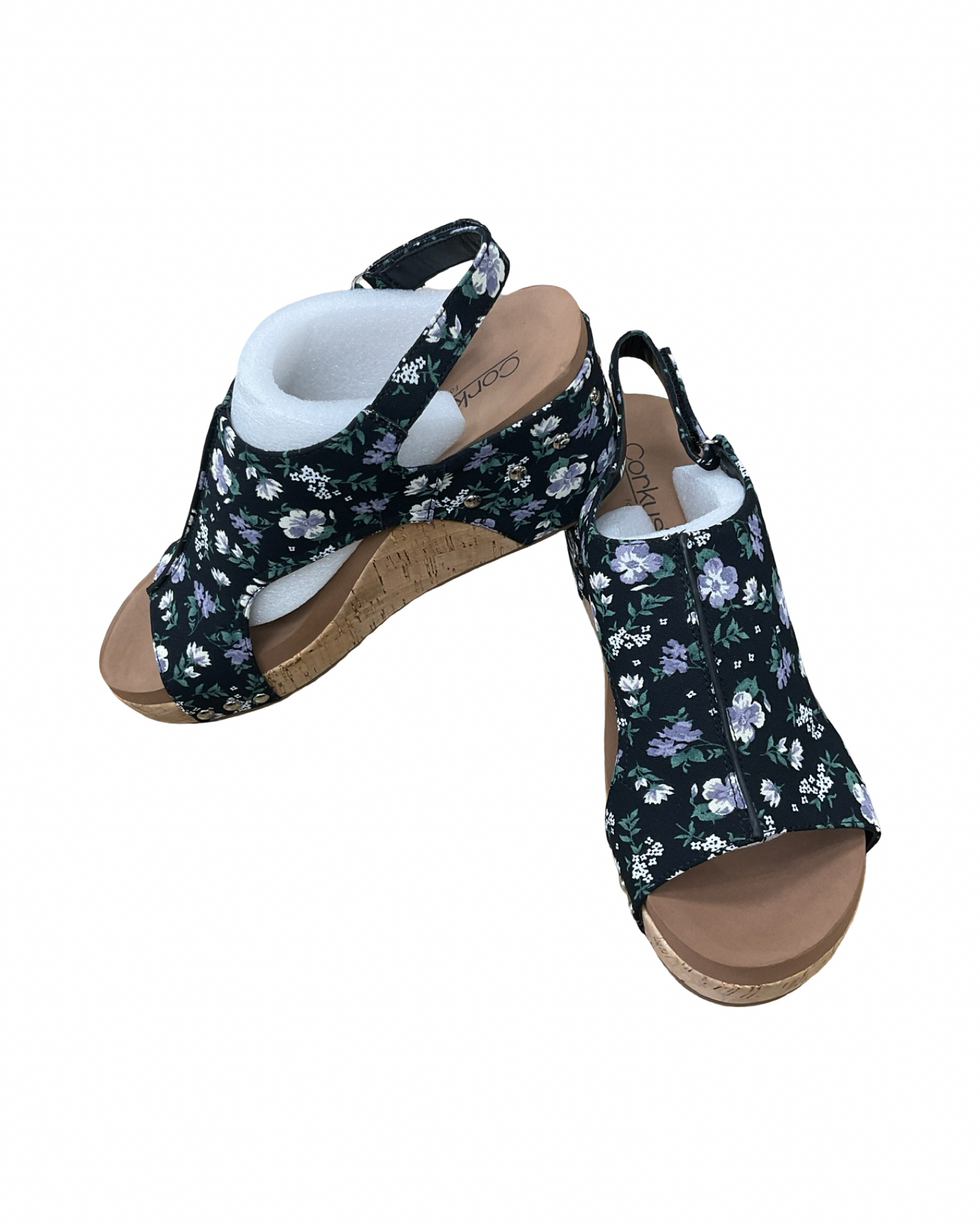Shoes Heels Wedge By Corkys In Floral Print, Size:9