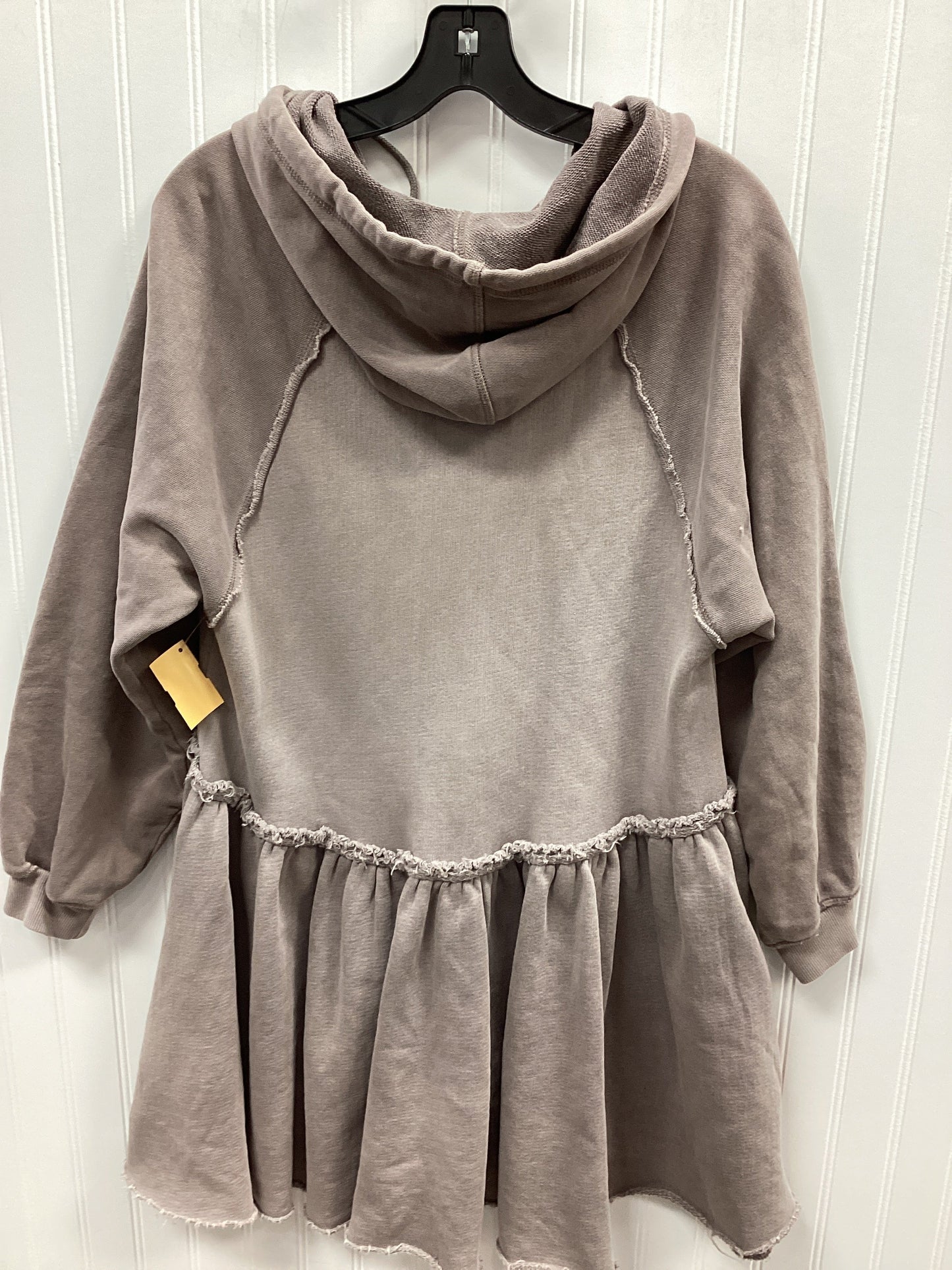 Sweatshirt Hoodie By Free People In Taupe, Size:Xs