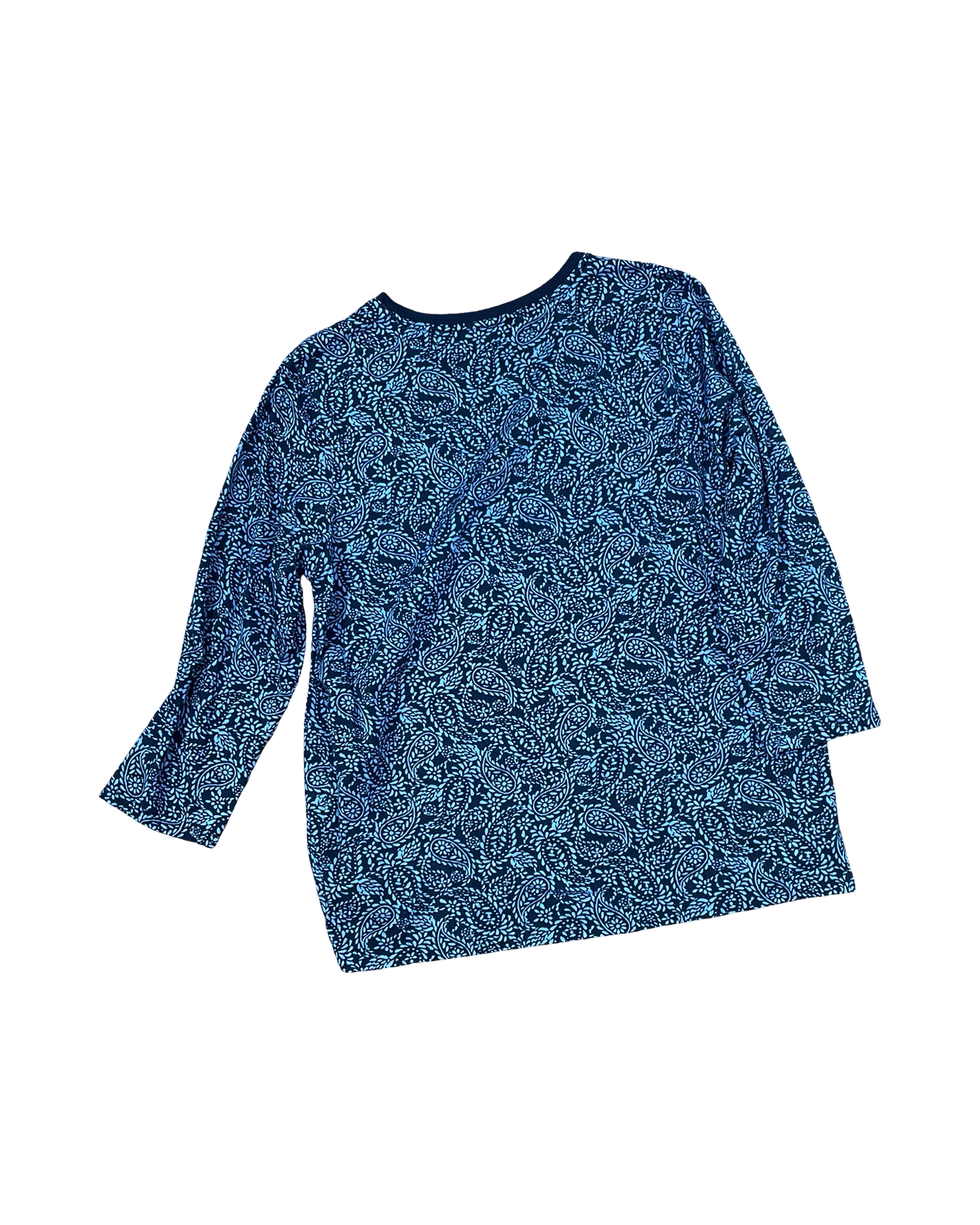 Top 3/4 Sleeve By Lands End In Blue, Size:M