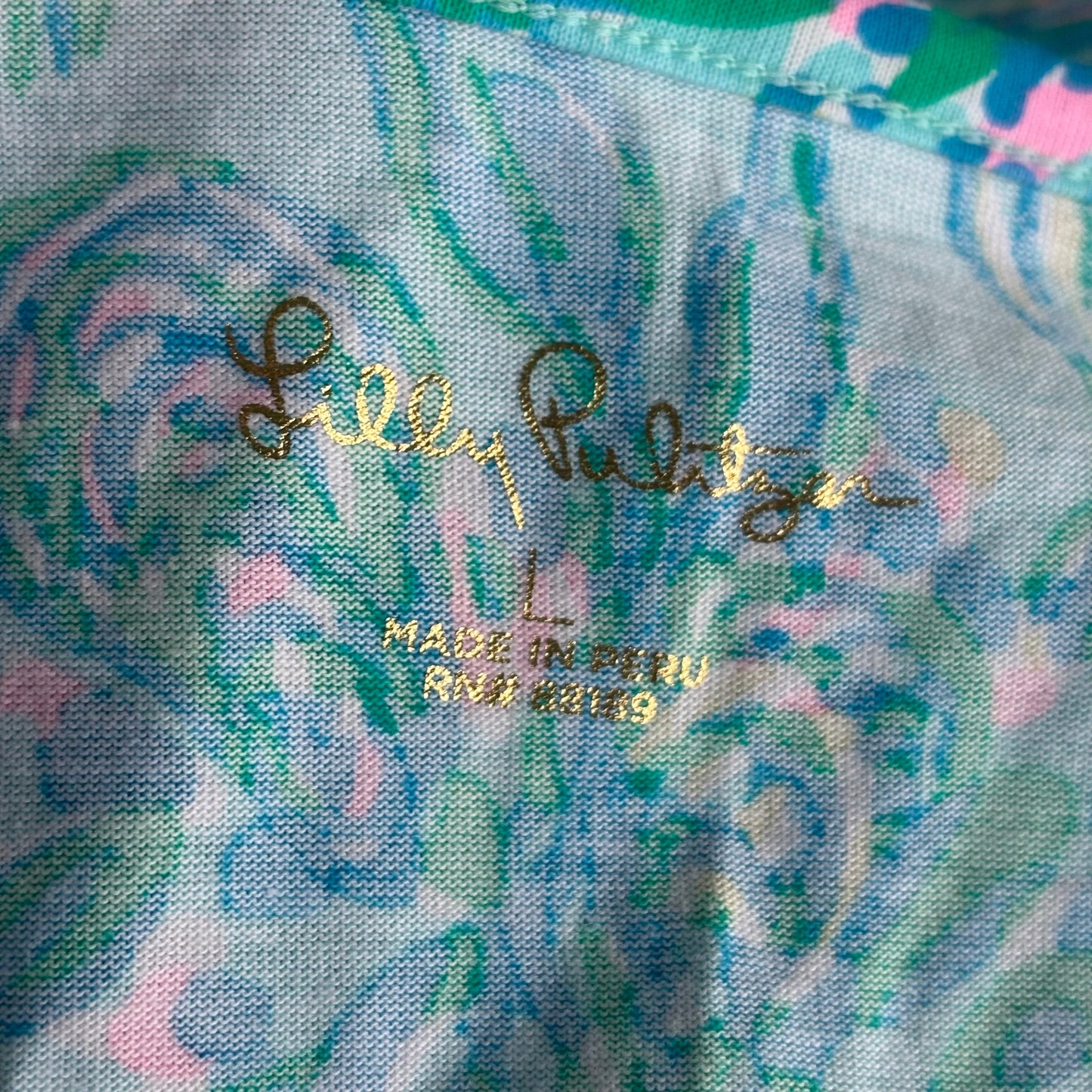 Dress Designer By Lilly Pulitzer In Blue & Green, Size: L