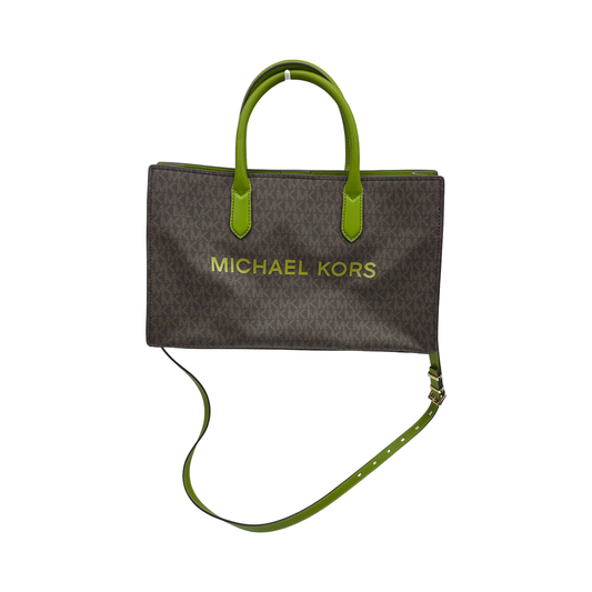Crossbody Designer By Michael Kors In Brown & Green, Size:Medium